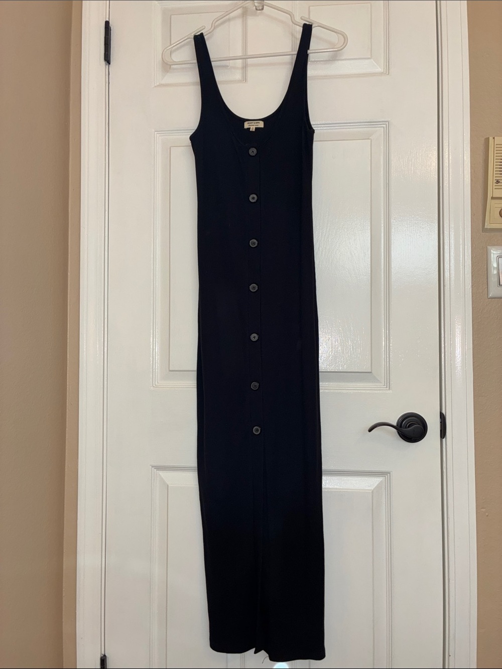 Heart & Hips Black Button-Front Maxi Tank Dress NEVER WORN NWOT